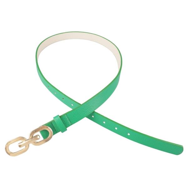 LINK DESIGN BUCKLE SKINNY BELT
