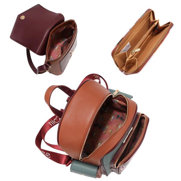 NICOLE LEE QUEEN CLEOPATRA 3PC SET (BACKPACK, CROSSBODY, WALLET)