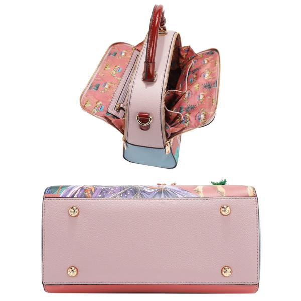 NICOLE LEE QUEEN CLEOPATRA HANDLE SATCHEL BAG