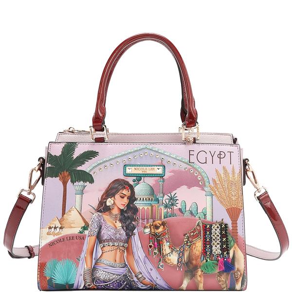 NICOLE LEE QUEEN CLEOPATRA TOTE BAG