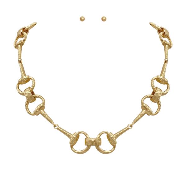 HORSEBIT LINK METAL NECKLACE