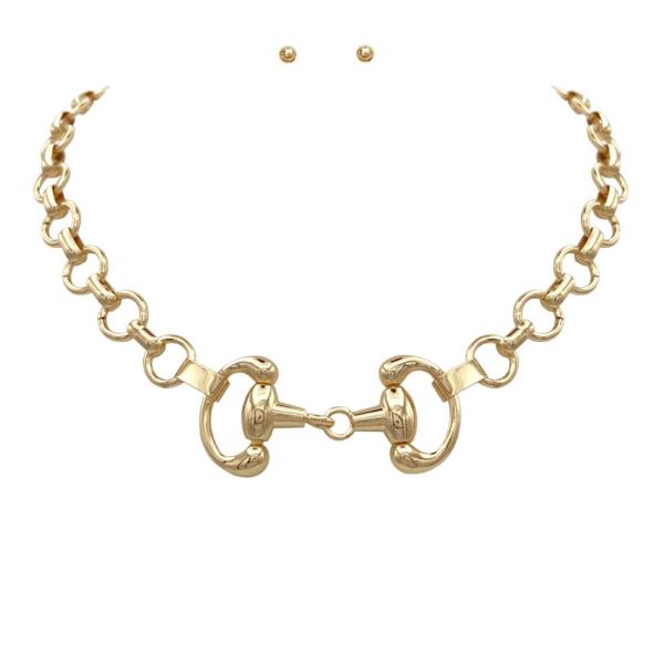 HORSEBIT METAL LINK NECKLACE