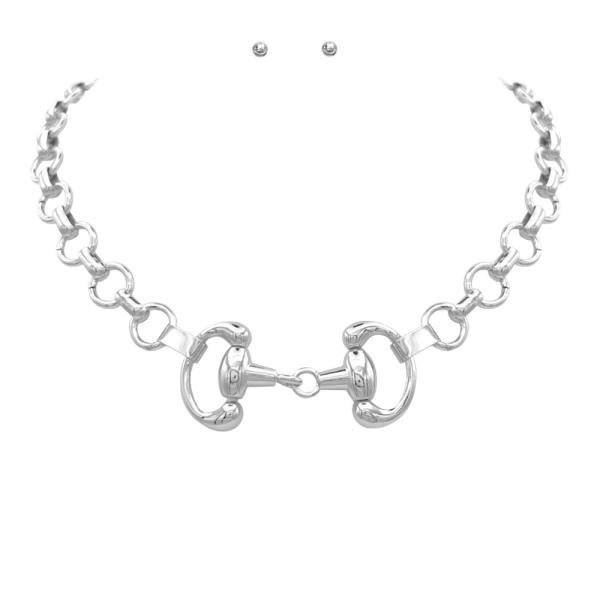 HORSEBIT METAL LINK NECKLACE