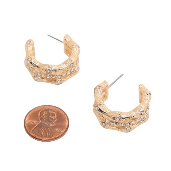 DOUBLE HOOP RHINESTONE EARRING