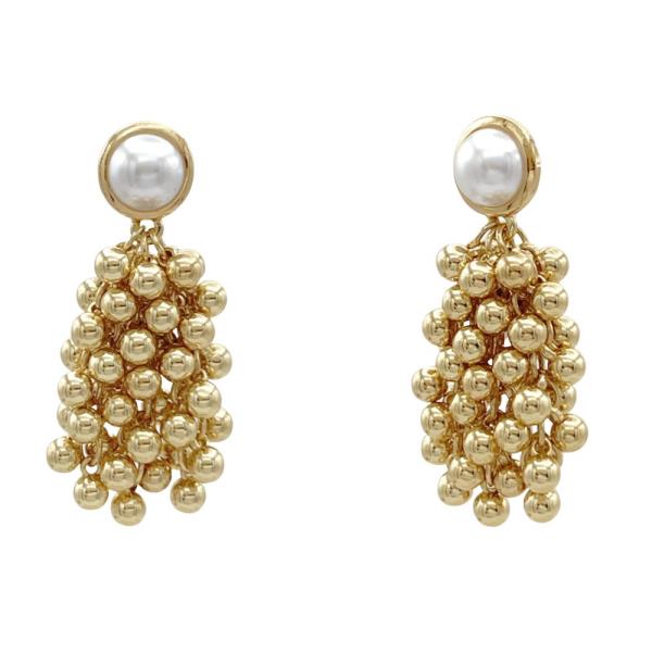 CALL BEAD GLUSTER PEARL BEAD DANGLE EARRING