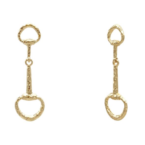HORSEBIT METAL DANGLE EARRING