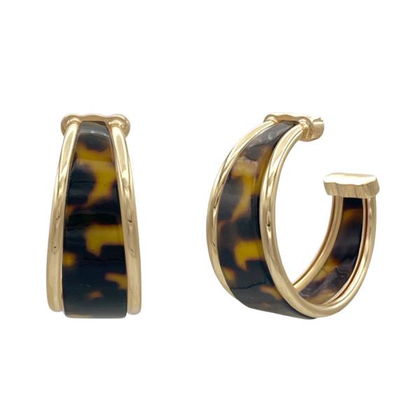 ACETATE WIDE OPEN HOOP EARRING