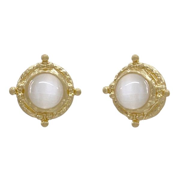 ROUND BEAD METAL EARRING