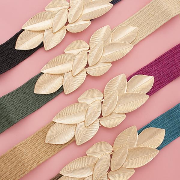 METAL LEAF WOVEN BELT