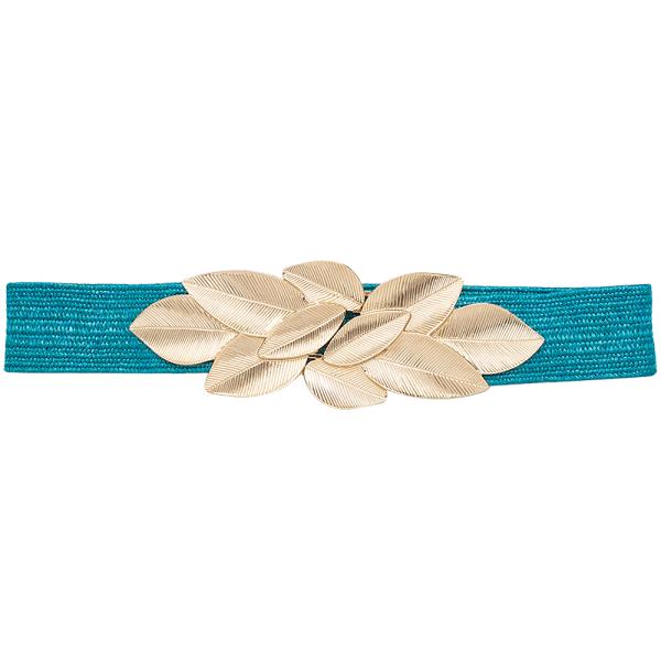 METAL LEAF WOVEN BELT