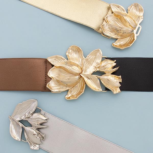 FLORAL METAL FASHION BELT