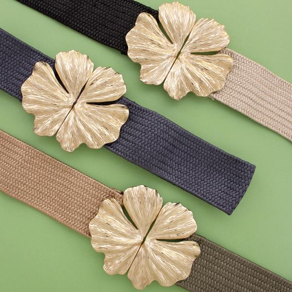 DOUBLE SIDED FLORAL FASHION BELT