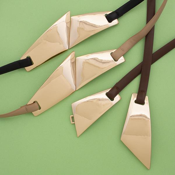 STYLISH DOUBLE SIDED METAL SHAPE THIN BELT