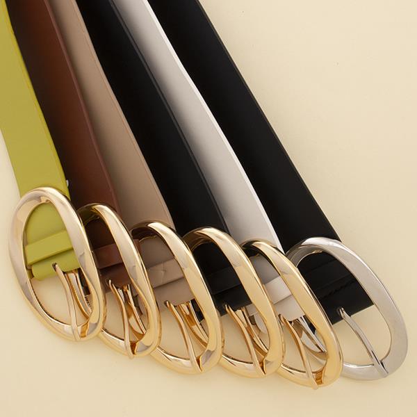 PLAIN OVAL BUCKLE BELT