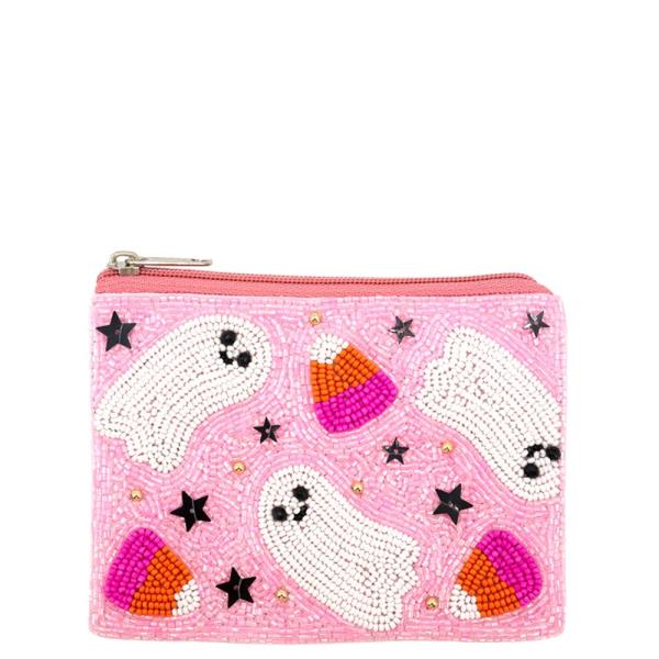HALLOWEEN CANDY CORN GHOST COIN BAG