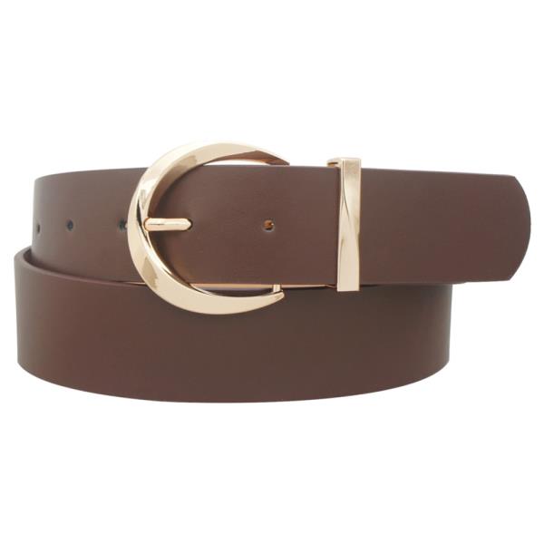 MODERN TWIST U BUCKLE BELT WITH METAL LOOP