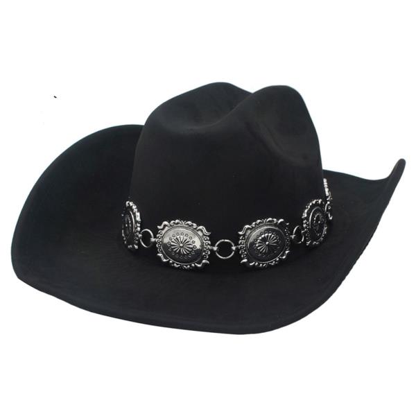 SOUTH WESTERN FLORETTE CONCHO BANDED COWBOY HAT