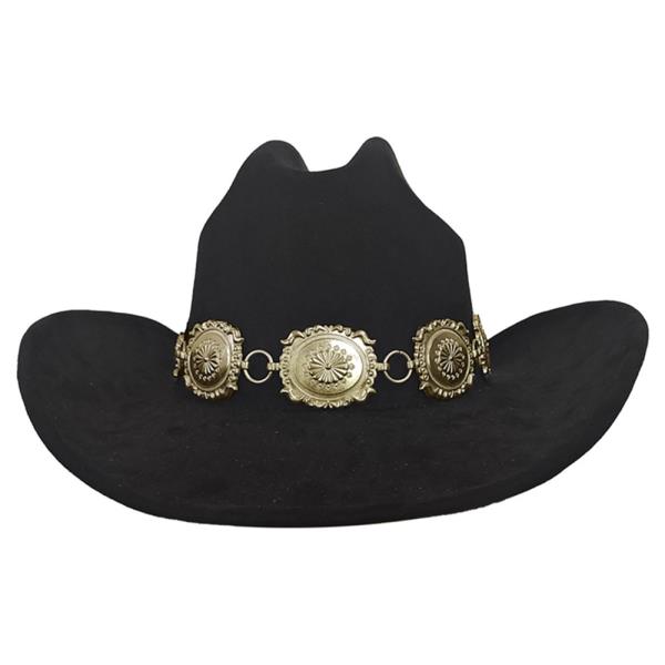 SOUTH WESTERN FLORETTE CONCHO BANDED COWBOY HAT