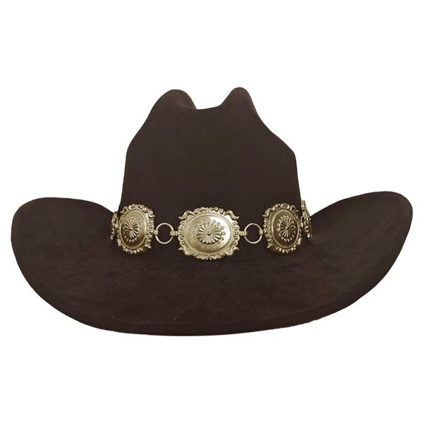SOUTH WESTERN FLORETTE CONCHO BANDED COWBOY HAT
