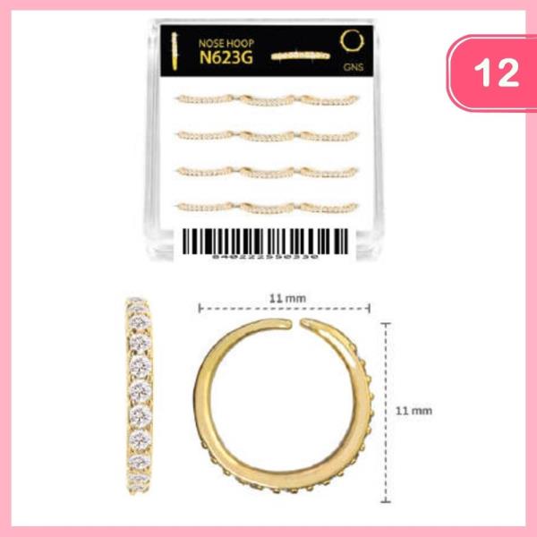 RHINESTONE HOOP RING 1 BOX