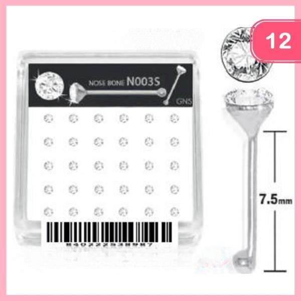 RHINESTONE NOSE BONE RING 1 BOX