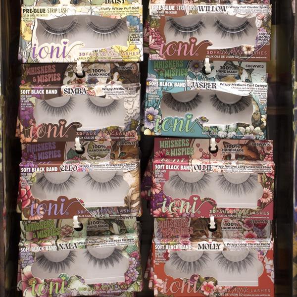 IONI WHISKERS AND WISPIES LASHES SET W DISPLAY