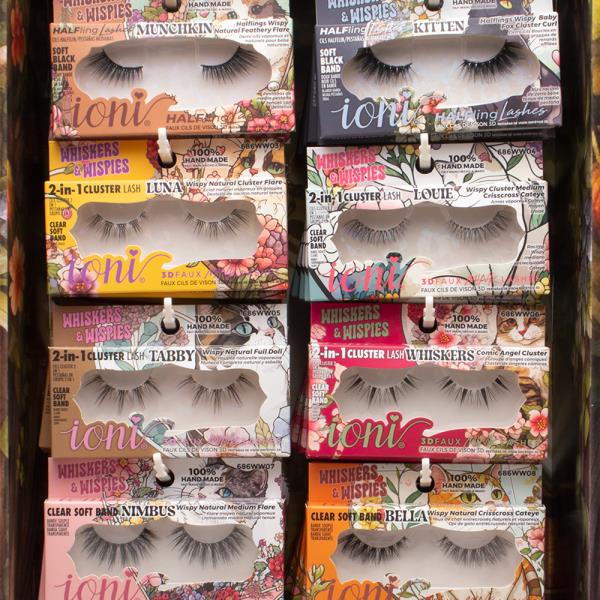 IONI WHISKERS AND WISPIES LASHES SET W DISPLAY