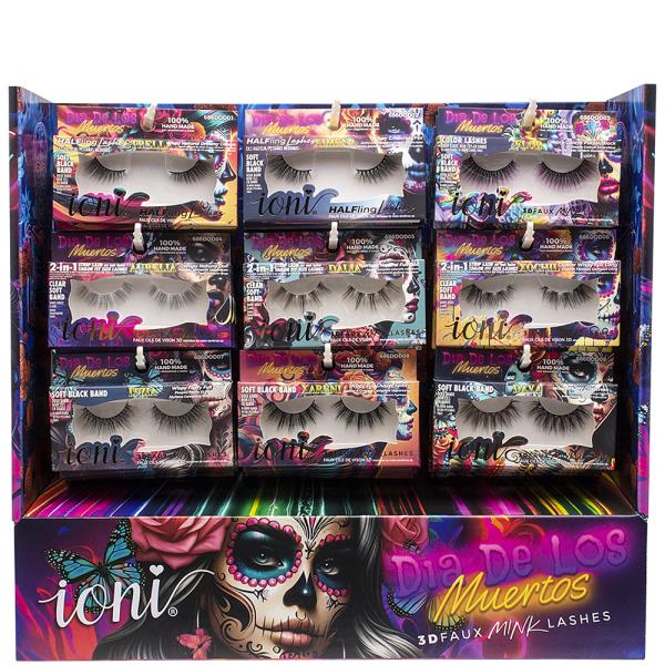 IONI DAY OF THE DEAD LASHES SET W DISPLAY