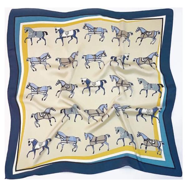 EQUESTRIAN BANDANA SCARF HORSE PRINT SILK STYLE NECKWEAR