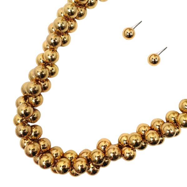 BALL BEAD CCB NECKLACE