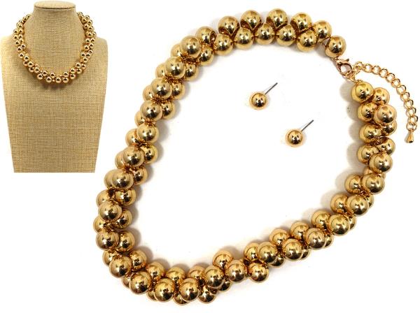 BALL BEAD CCB NECKLACE