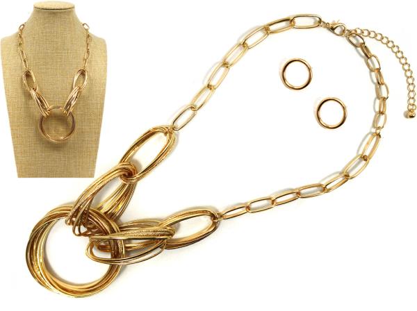 ROUND SHAPE CHAIN METAL NECKLACE