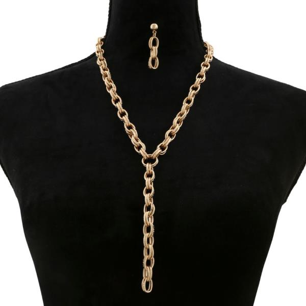 Y SHAPE METAL NECKLACE