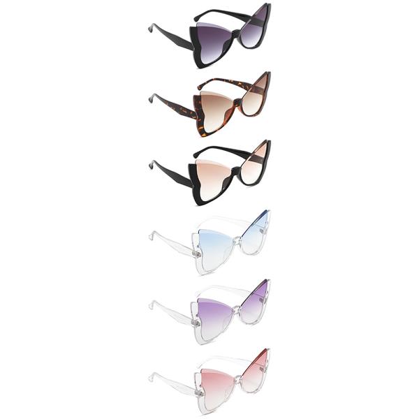 BUTTERFLY SHAPED SUNGLASSES 1DZ
