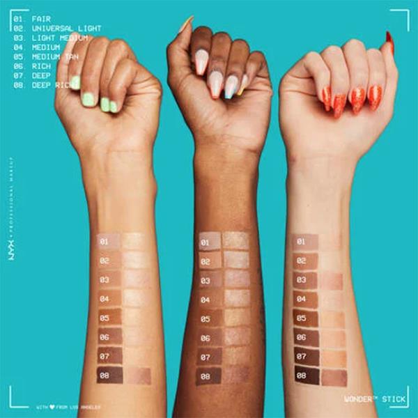NYX MAKEUP WONDER STICK CONTOUR AND HIGHLIGHTER STICK (3 UNITS)