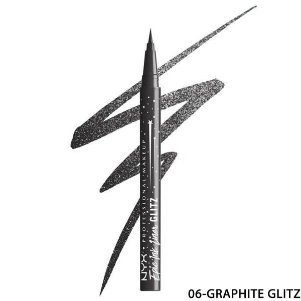 NYX MAKEUP EPIC INK GLITZ WATERPROOF LIQUID EYELINER (3 UNITS)