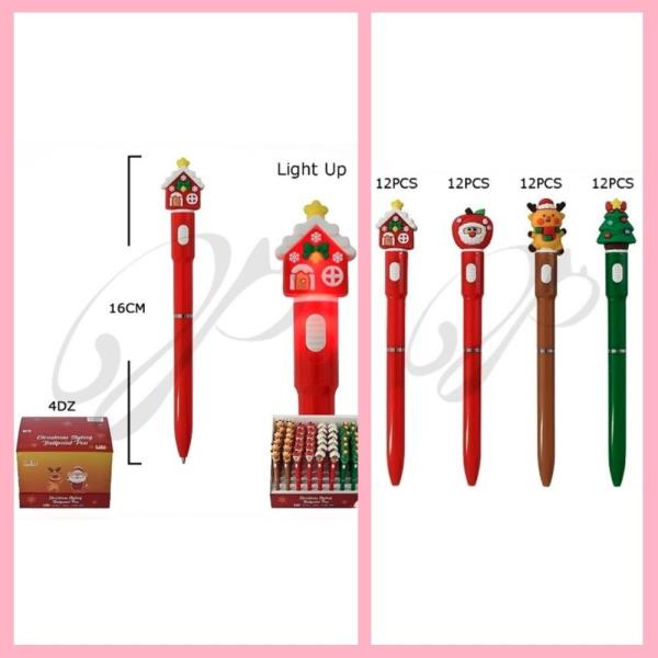 CHRISTMAS LIGHT UP PEN (48 UNITS)