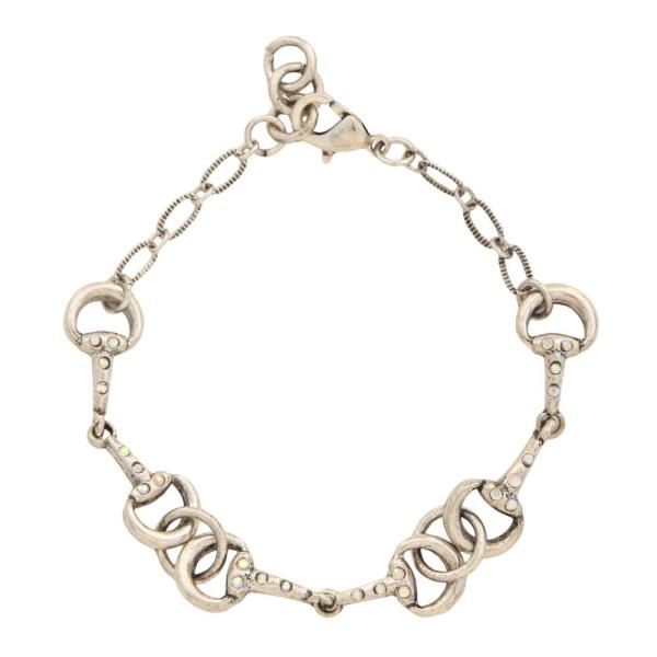 HORSEBIT RHINESTONE METAL BRACELET