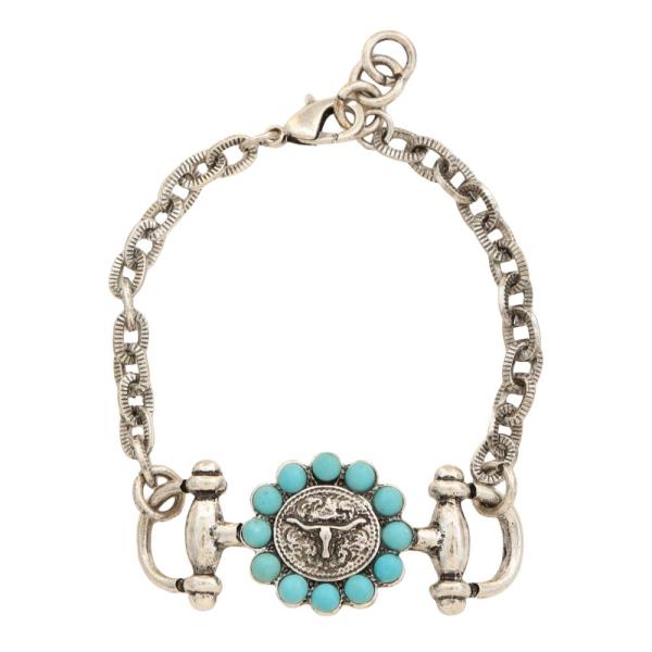 WESTERN STYLE CONCHO METAL BRACELET
