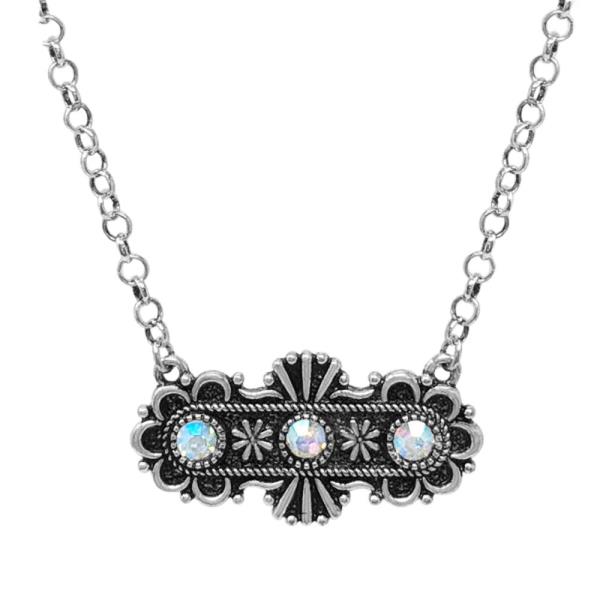 WESTERN METAL PENDANT NECKLACE