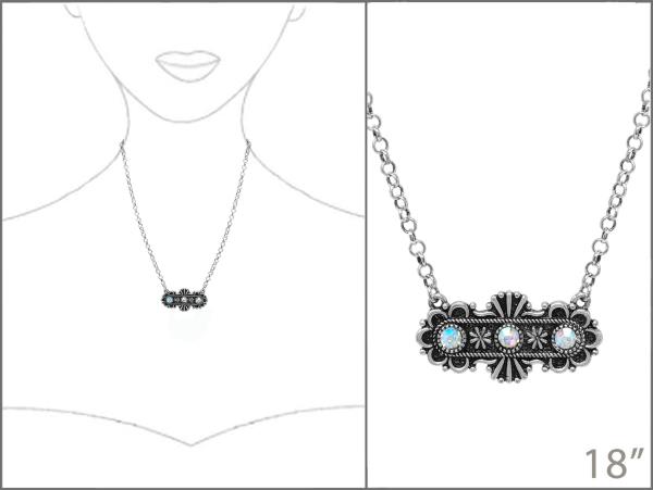 WESTERN METAL PENDANT NECKLACE