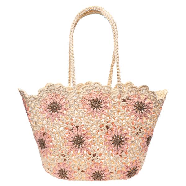 FLOWER CROCHET KNITTED SHOULDER BAG