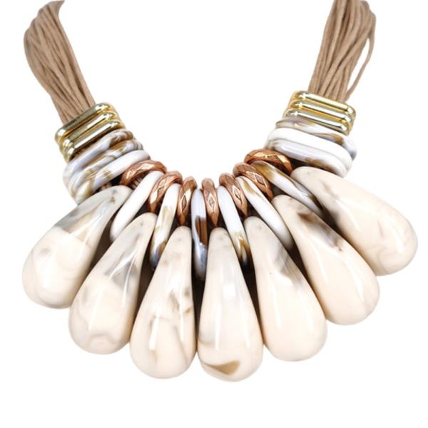 CHUNKY ACETATE BEAD NECKLACE