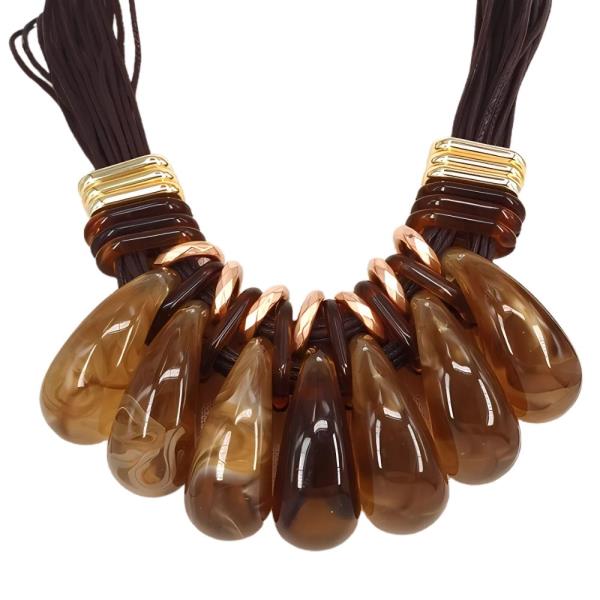 CHUNKY ACETATE BEAD NECKLACE