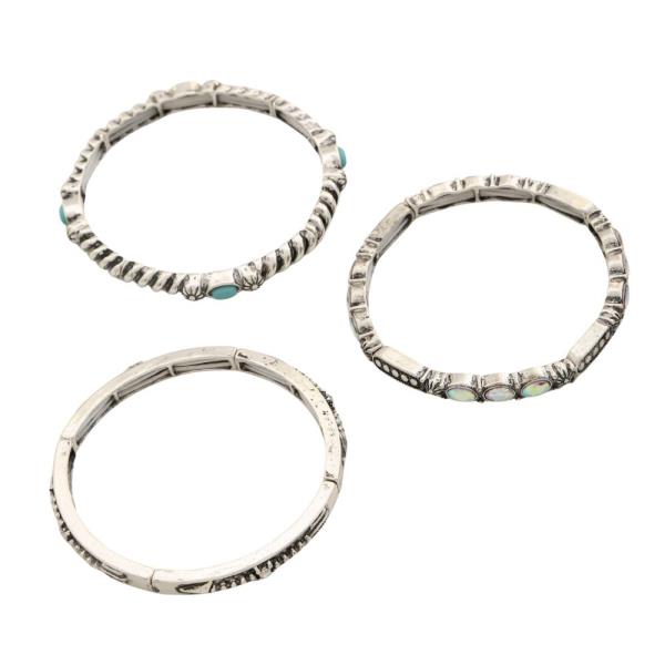 WESTERN STYLE METAL BRACELET SET