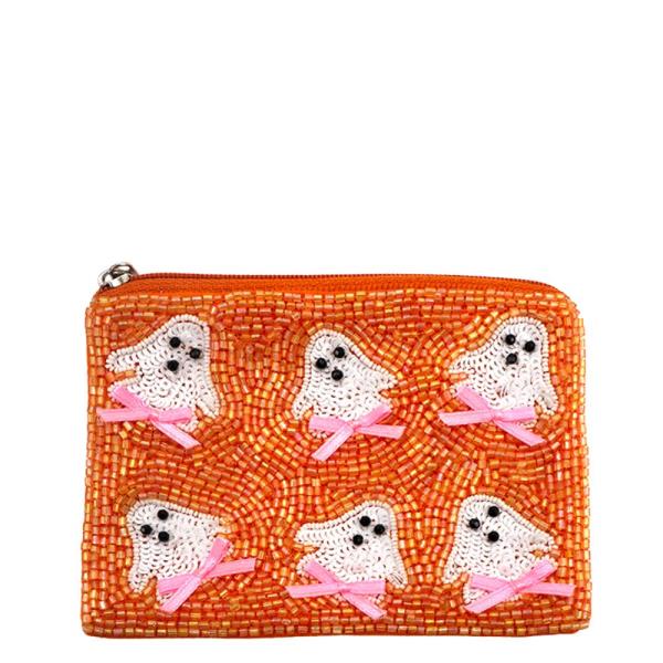 GHOST WITH BOW COIN BAG