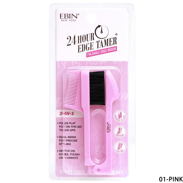 EBIN 24HOUR EDGE TAMER 3IN1 FOLDABLE EDGE BRUSH