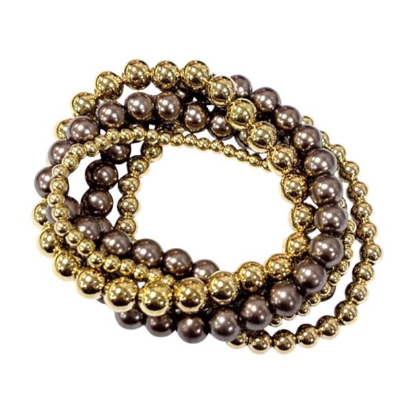 BALL BEADED BRACELET SET