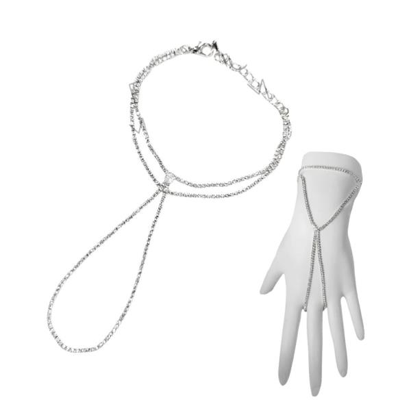 LOOP RHINESTONE RING BRACELET