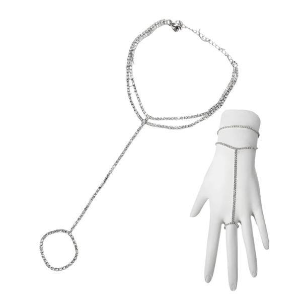 RHINESTONE RING BRACELET